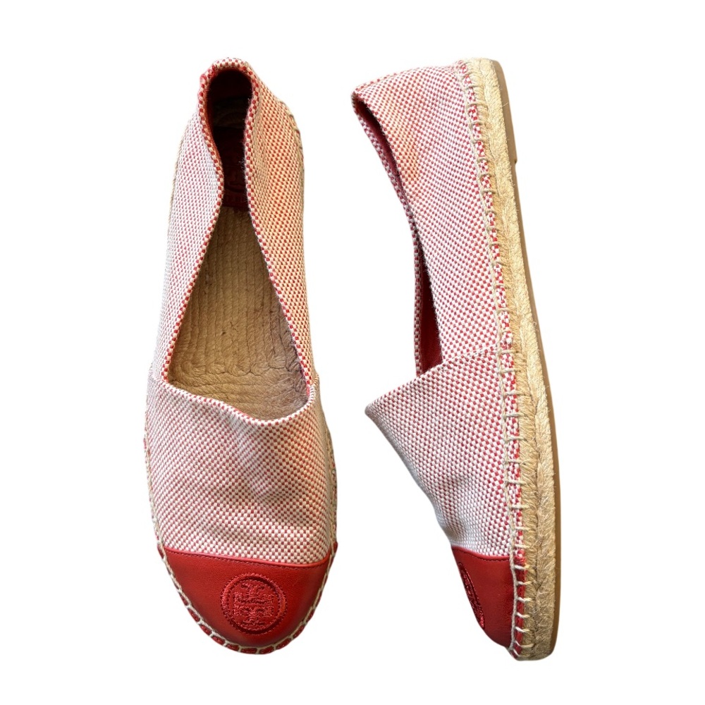 Tory Burch Colorblock Flat Espadrilles in Rusty Knot Size 9 - Picture 2 of 8